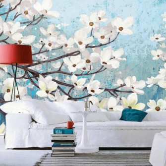Floral Wallpaper For Living Room