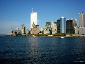 Twin Towers New York Skyline Wallpaper Central Park