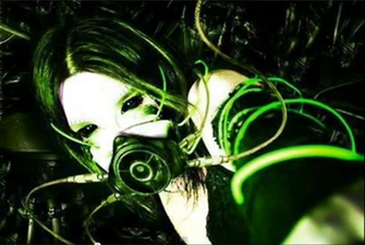 Cyber Goth Wallpaper Cybergoth Cyberneticgreen By