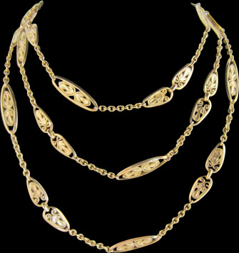 Elegant Gold Chain Design Wallpaper