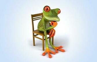 Wallpaper 3d Funny Frog Rendering
