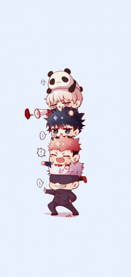 Jujutsu Kaisen In Anime Lock Screen Wallpaper Chibi