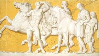 Wallpaper Frieze Detail Reproducing Part Of The Parthenon