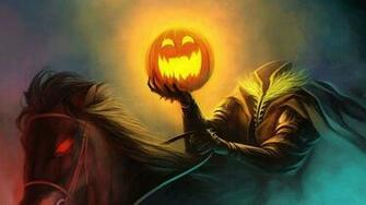 Pumpkin Head In The Scary Halloween Night