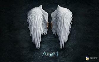 Aion White Angels Wings Full HD Desktop Wallpaper 1080p