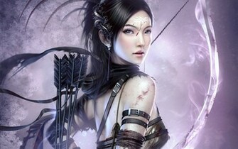 Fantasy Archer Girl Wallpaper HD