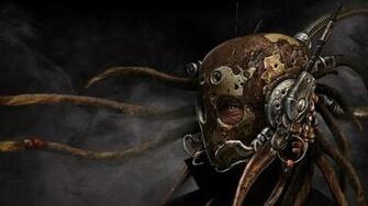 Mask Steampunk Dark Wallpaper