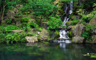 Serene Waterfall Wallpaper
