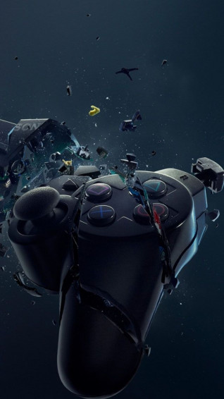Joystick Rupture iPhone Wallpaper Gaming 4k