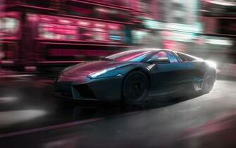 Wallpaper Of Lamborghini Reventon Car Blue