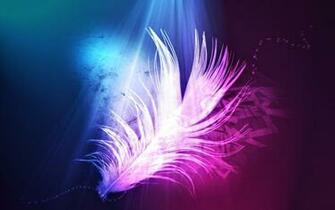 Fiery Feather Fractal Glow Light Neon Pink Purple