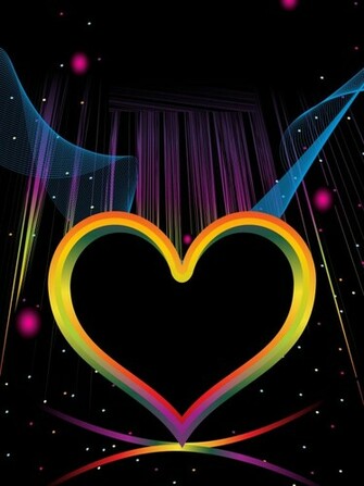 Colorful Background Love Heart Wallpaper