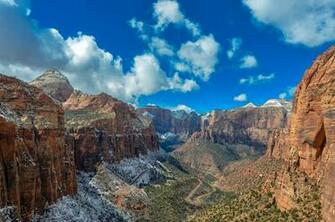 Rocky Mountains Canyon Overlook Trail Zion National Park Utah