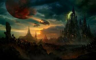 Planets Rocks Spaceships Science Fiction Fictional Landscapes