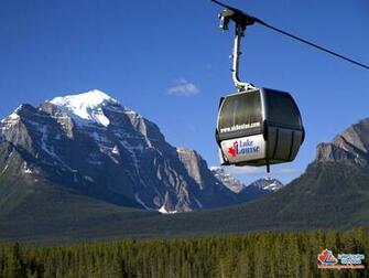 The Lake Louise Gondola Wallpaper Of Rocky Mountain Scenery