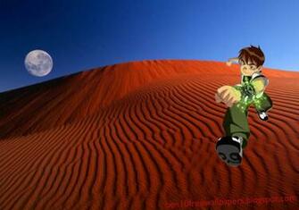 Ben Desktop Posters Wallpaper Teen Hero Running In Red Moon Desert