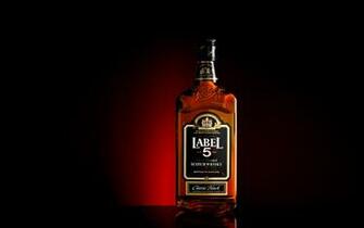 Alcohol Whiskey Bottle Label Black Wallpaper Background