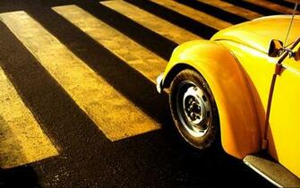 Yellow Volkswagen Beetle Classic Wallpaper With