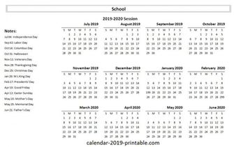 School Yearly Calendar Calendars Academic