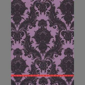 Purple Heirloom Damask Velvet Flock Wallpaper Vcc0417 Newest