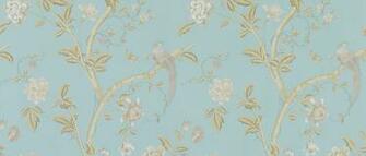 Summer Palace Powder Blue Floral Wallpaper At Laura Ashley