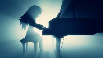 Anime Girl Playing Piano HD Wallpaper Id