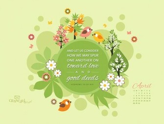April Hebrews Niv Desktop Calendar Monthly