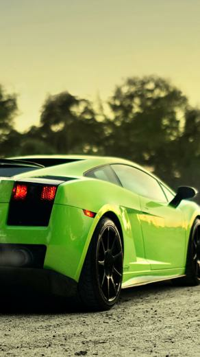 Lime Green Lambo iPhone Wallpaper