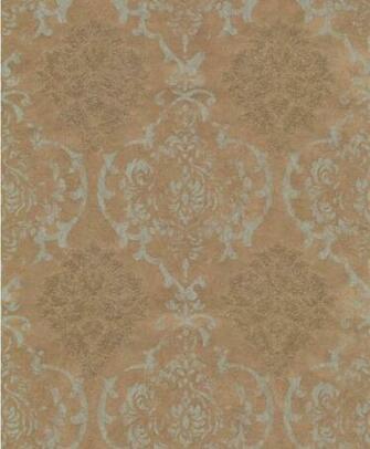 Royal Embroidery Damask Wallpaper Gold Grey Traditional