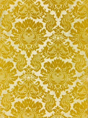 Vintage Wallpaper Online Shop Yellow Flock Velvet