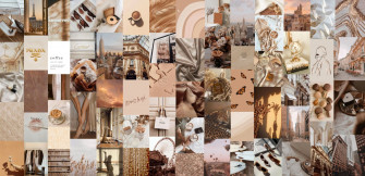 Beige Collage Aesthetic Wallpaper