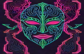 Neon Mask Wallpaper