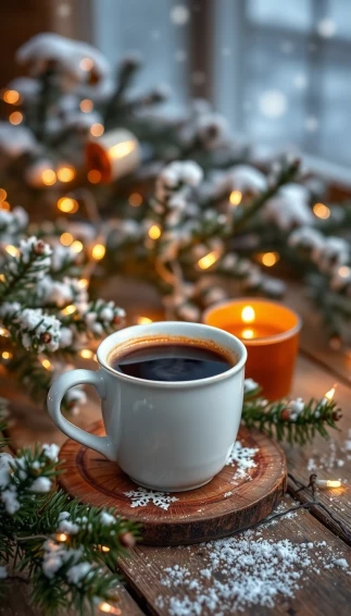 Winter Coffee Wallpaper