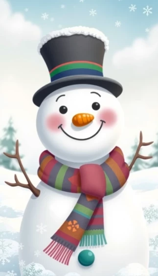 Funny Snowman Wallpaper