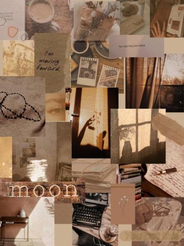Brown Photo Collage Aesthetic Phone Cute Retro Cool Vintage
