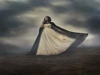 By Myself Gloom Lantern Girl Grey People