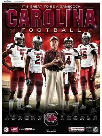 Glimpse Of Gamecock Football Poster South Carolina Gamecocks