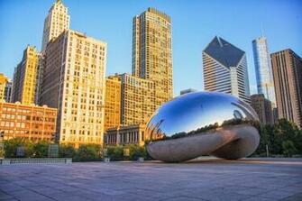 Usa Chicago City Millennium Park Spaceship Earth Cities Wallpaper