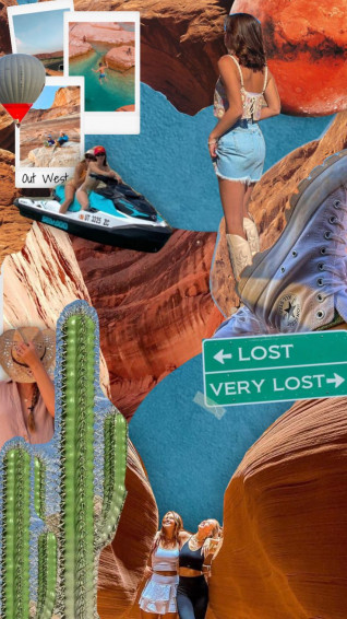 West America Collage Moodboard Aesthetic Summer Desertvibes