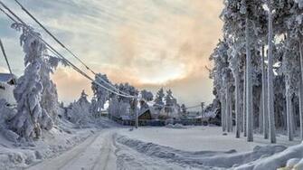 Night Snow Storm Wallpaper Image
