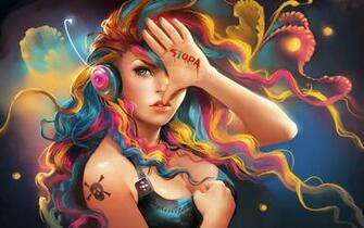 Abstract Girl Wallpaper HD Background