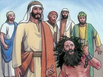 BibleImage Jesus Heals The Demoniacs Sails To