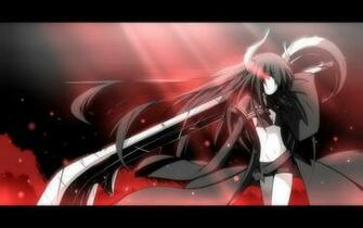 Belts Red Eyes Black Gold Saw Anime Girls Swords Wallpaper Background