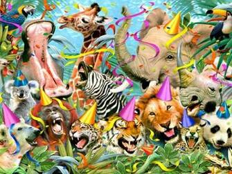 Jungle Animals Eight Wallpaper Stock Photos