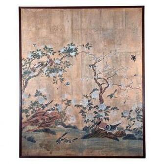 Antique Gracie Chinese Wallpaper Screen At 1stdibs