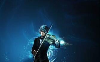 Blue Music Hair Violins Anime Boys Wallpaper