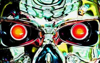 Wallpaper Eyes Metal Steel Mechanism Robot Cyborg Terminator