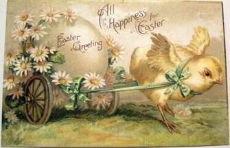 Image D Autrefois Poussins Et Joyeuses Paques Anciennes