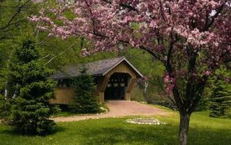 Covered Bridge Wisconsin Wallpaper