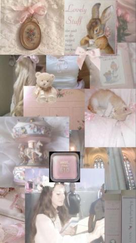 Coquette Wallpaper Collage Pink Baby